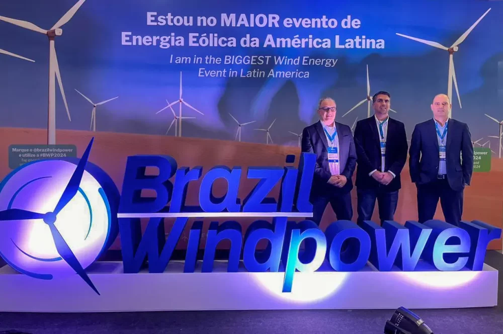 ABS Wind team members, Marcos Abbud, Rurik Prado and Nelson Carrodeguas, at Brazil Windpower 2024