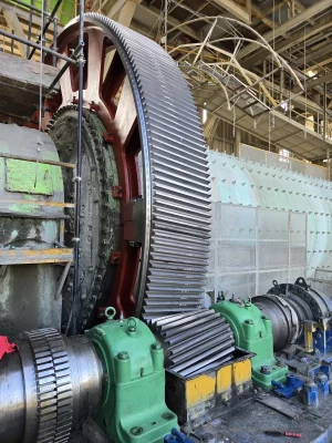 ABS Girth Gear aligment phase for ball mill at cement plant