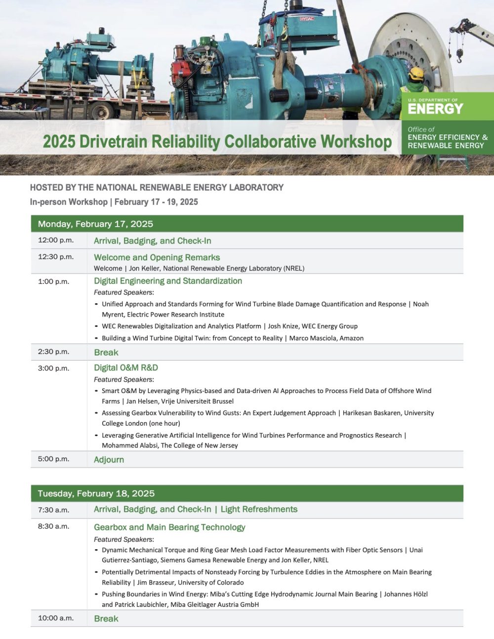 2025 Drivetrain Reliability Collaborative Agenda_NREL